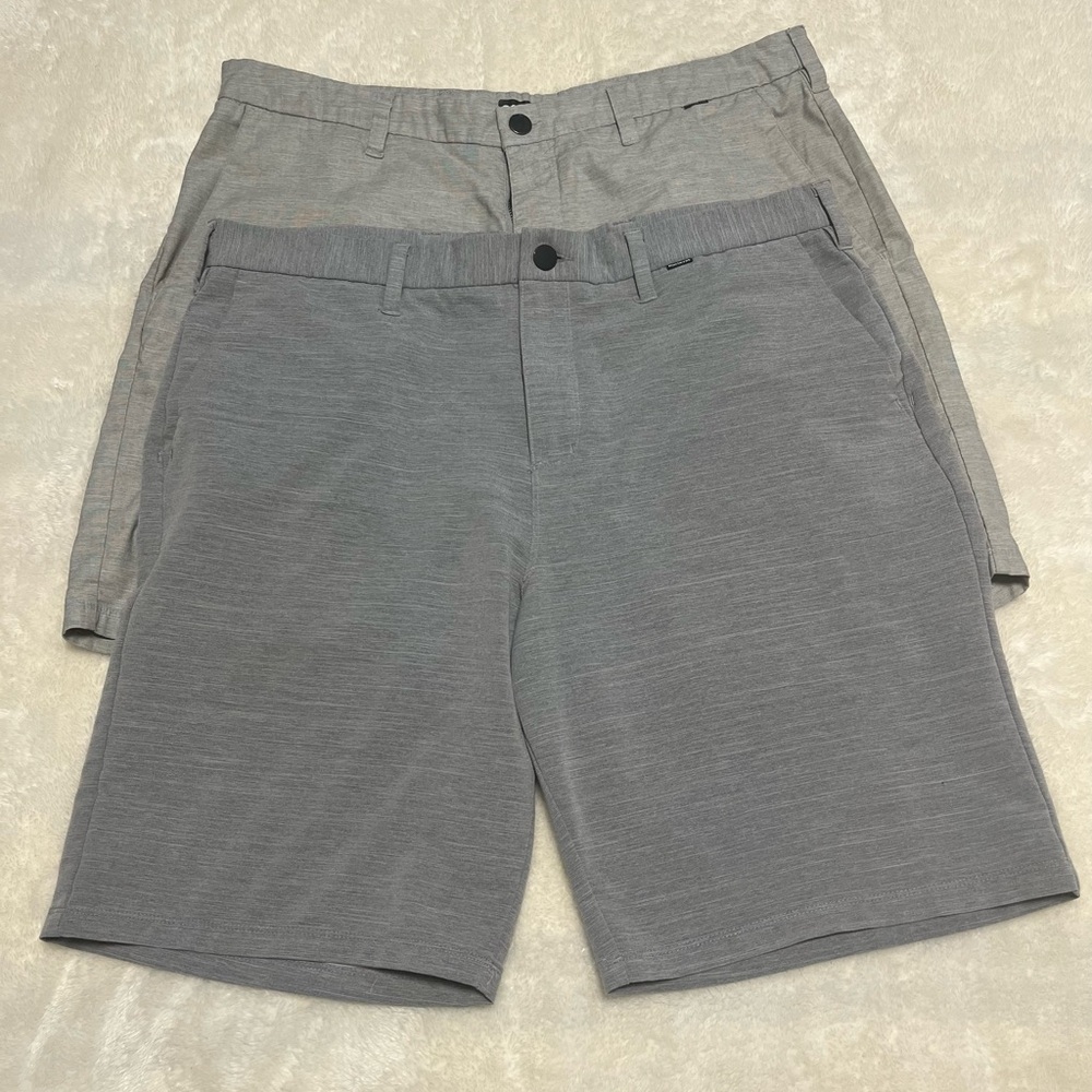 Hurley Shorts Lot of 2 Mens 38 Gray color Golf Casual Nike dri-fit Athletic Work